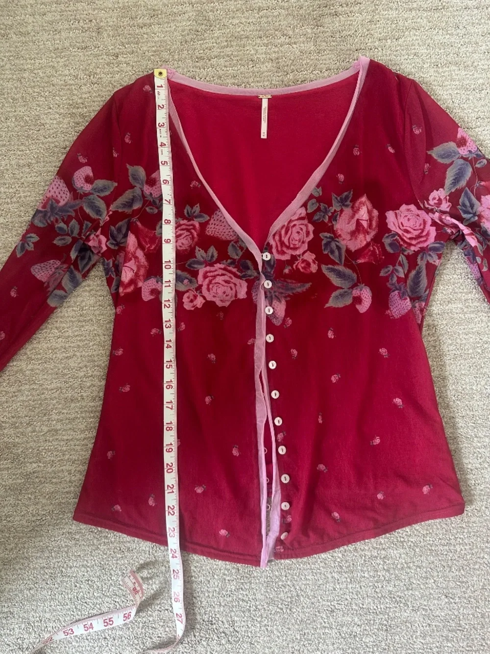 Free People strawberry patterned